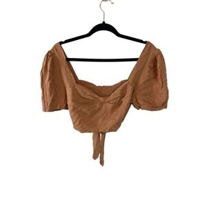 The Odell’s Lola Crop Top - Sun Tan size S